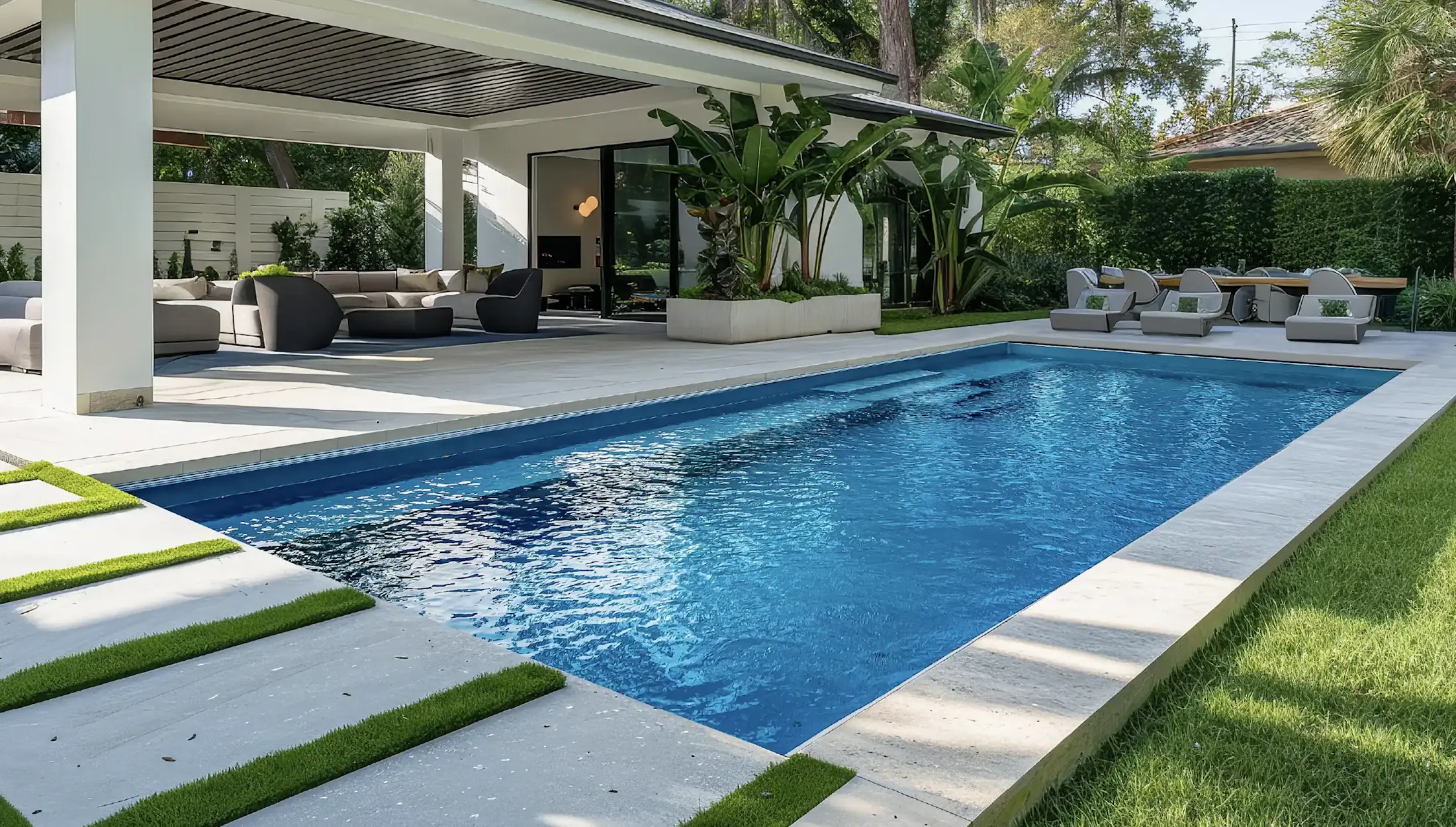 The Everest fiberglass inground pool design