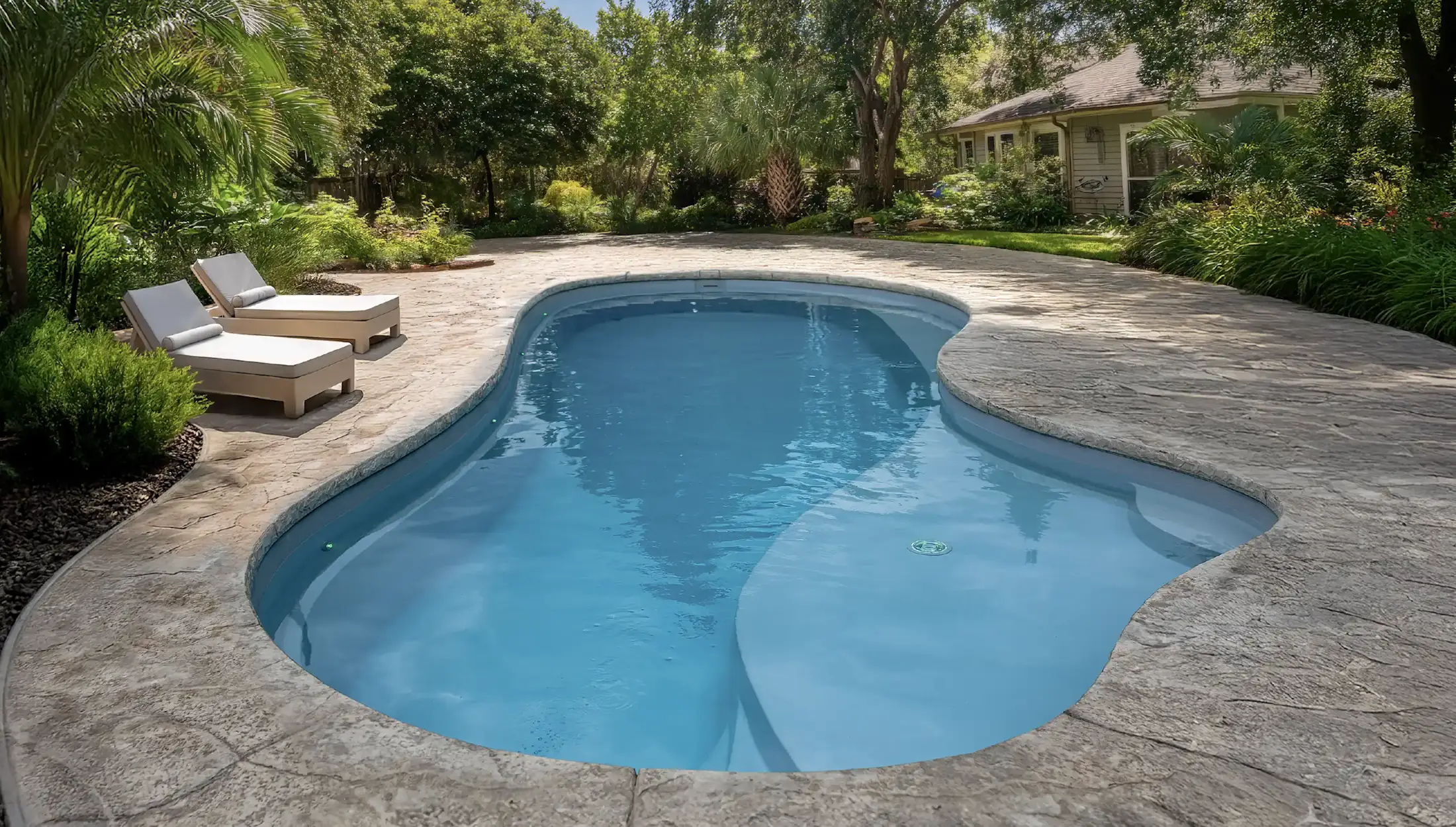 The Maldives fiberglass inground pool design