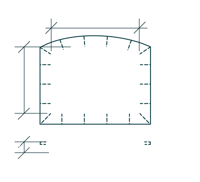 Shoreline tanning ledge schematic